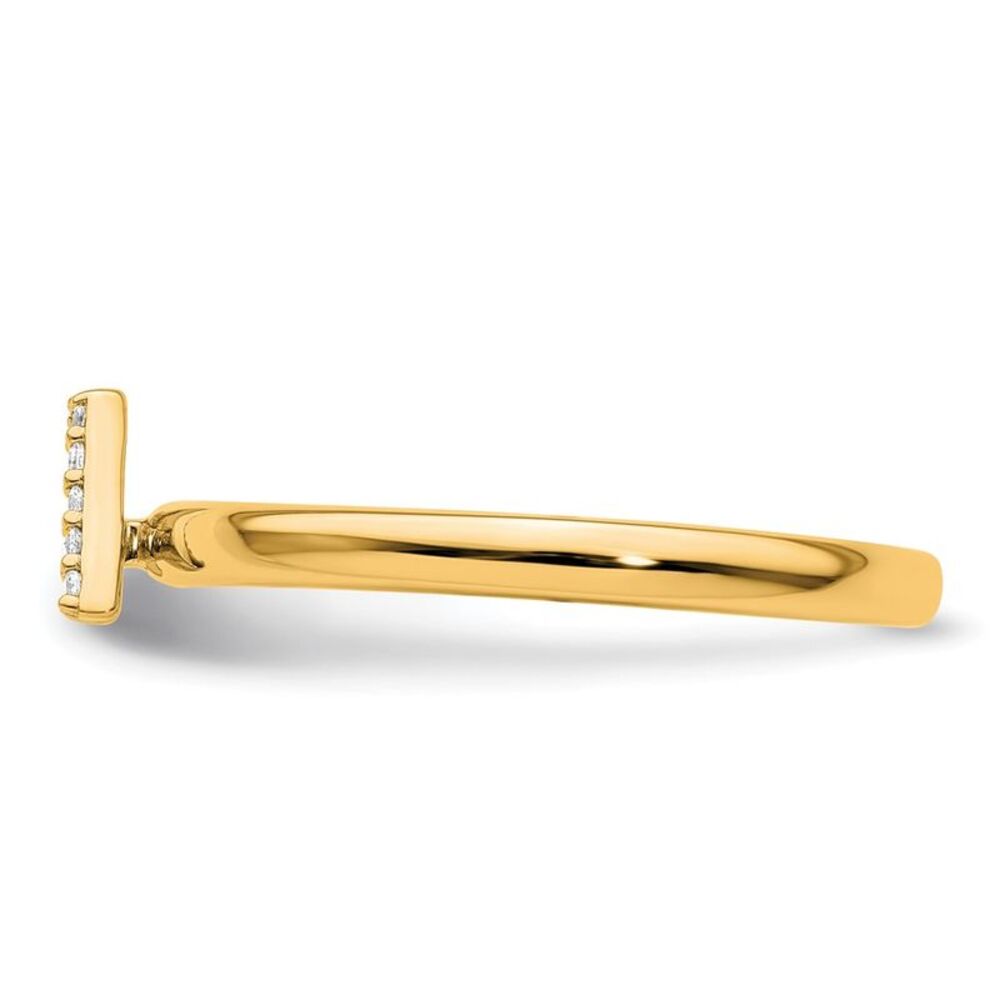 Kazi Luxury 14k Yellow Gold Stackable Diamond Ini… - image 3